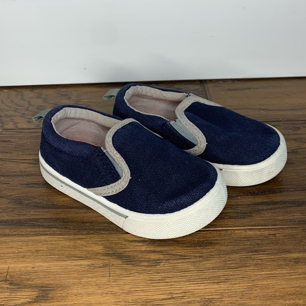 Navy Blue Boys Slip-on Shoes